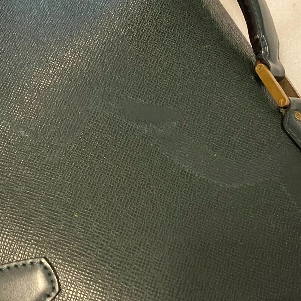 Vintage Louis Vuitton Taiga Tashkent Epicea Green Brief Case **Flaws**